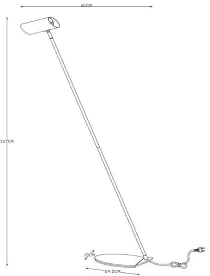 Lucide 19700/01/31 - Lampadar HESTER 1xGU10/7W/230V