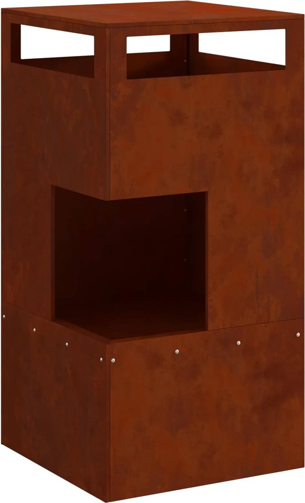 vidaXL Cuptor de foc Maro 50 x 50 x 100 cm Oțel