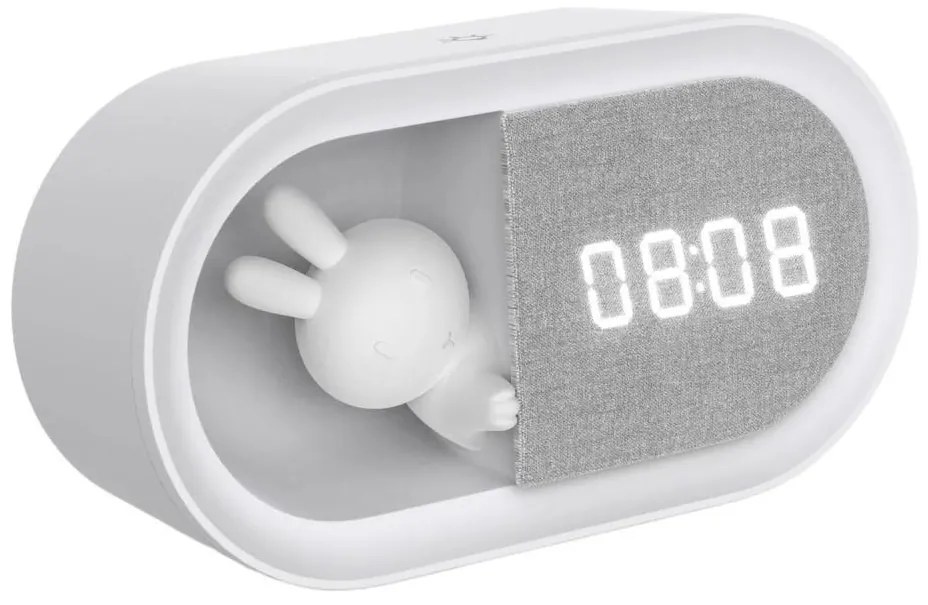 Lampă de noapte LED reglabilă cu ceas BUNNY LED/1,2W/5V 3000K