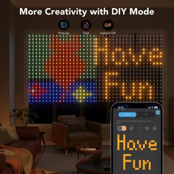 Instalație LED RGB decorativă dimabilă Govee LED/15W/230V IP65 Wi-Fi