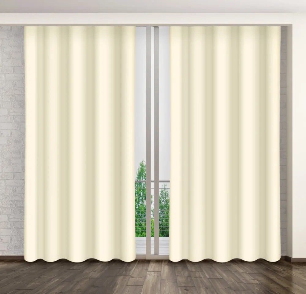 Draperie crem cu suspensie circulară Lungime: 260 cm