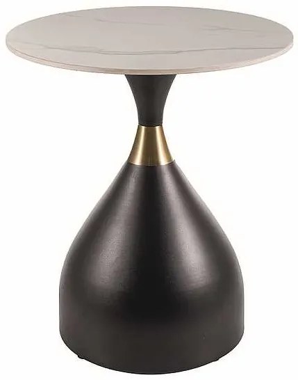 Măsuță de cafea Pineto, marmură / negru