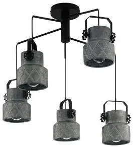 Suspensie vintage 5 becuri E27 HILCOTT 39856 EGLO
