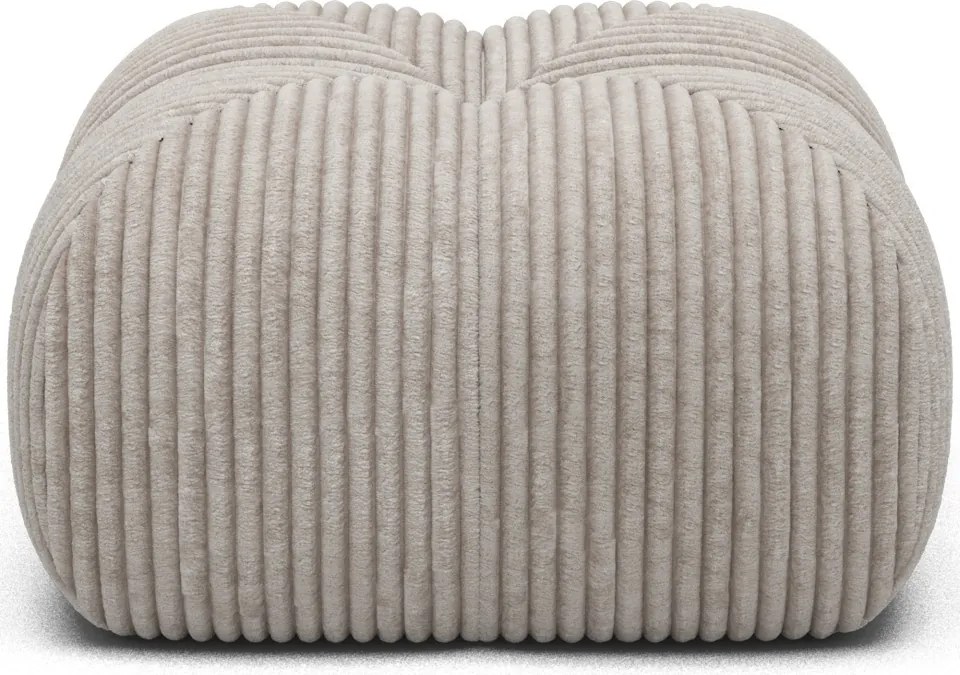 Puf Tapitat Covio 85x85x52 cm, alb Velvet – Modullo 01