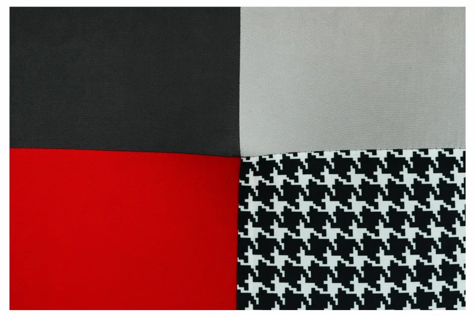 Canapea, textil roşu/gri/negru, ALABAMA