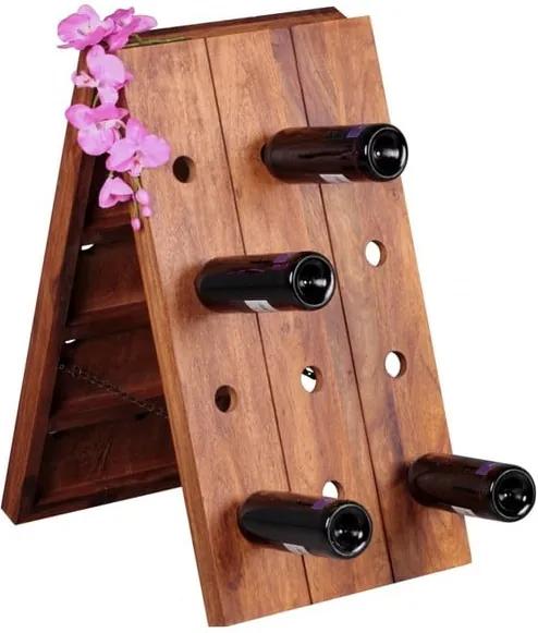Suport din lemn masiv de acacia pentru sticlele de vin Skyport Bella