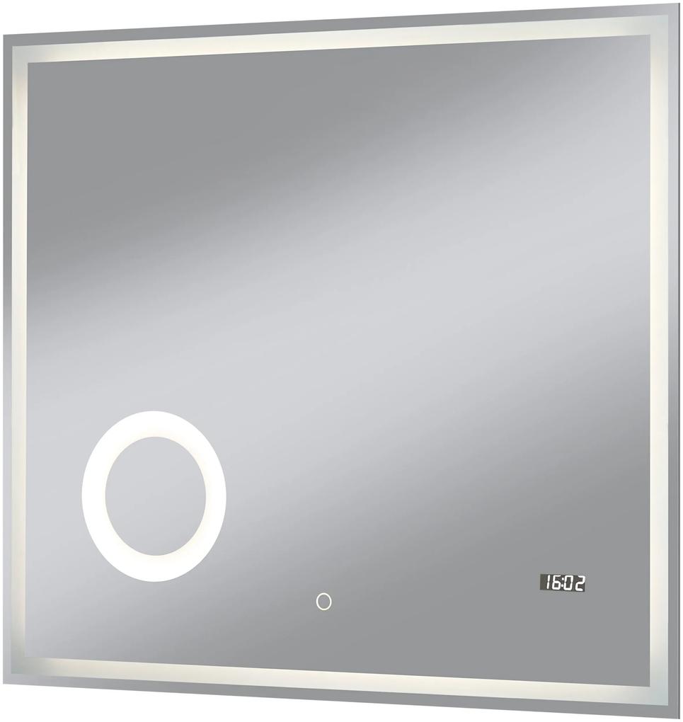 Oglinda de baie cu LED Flex argintie 80/70 cm
