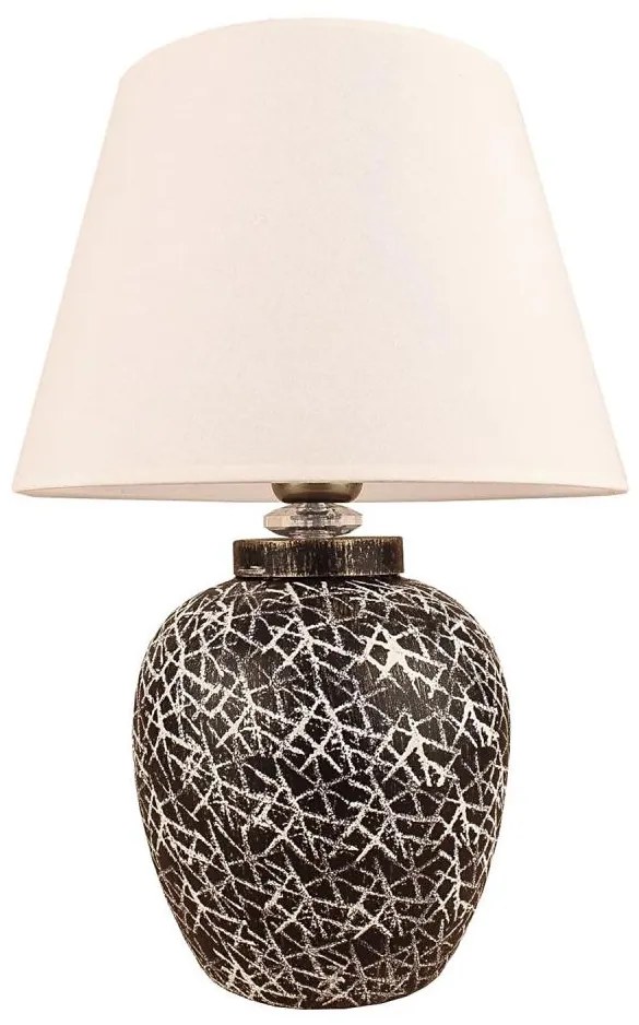 Lampă de masă RAMZES 1xE27/40W/230V, alb/negru