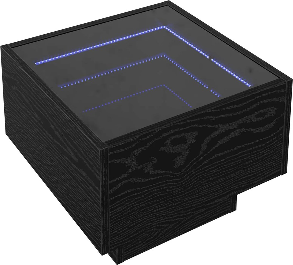 vidaXL Masă de cafea Stejar Negru 40 x 40 x 30 cm Lemn compozit