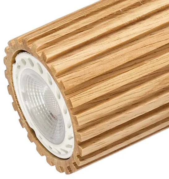 Brilagi - Corp de iluminat cu spoturi MODERN WOOD, 3x GU10, 8W, 230V, lemn/alb