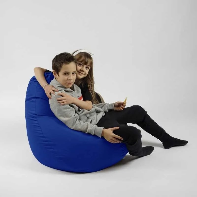 Fotoliu puf copii, Nirvana Light Pufrelax, Material Impermeabil - Electric Blue