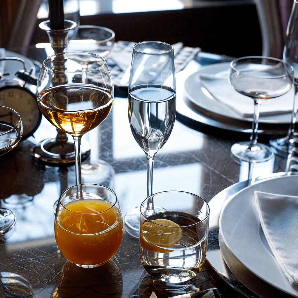 Pahare de cocktail, set de 6, 250 ml, maro închis fumuriu, LILO TIP 3