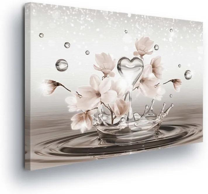 GLIX Tablou - Flowers on Water Level II 100x75 cm