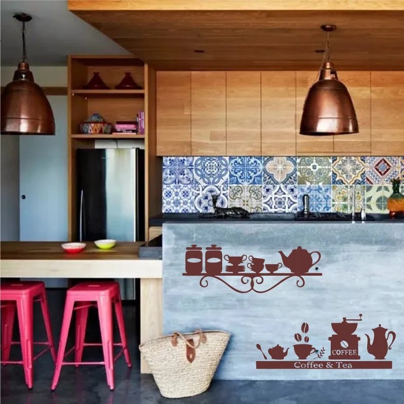 Sticker perete Vintage shelves