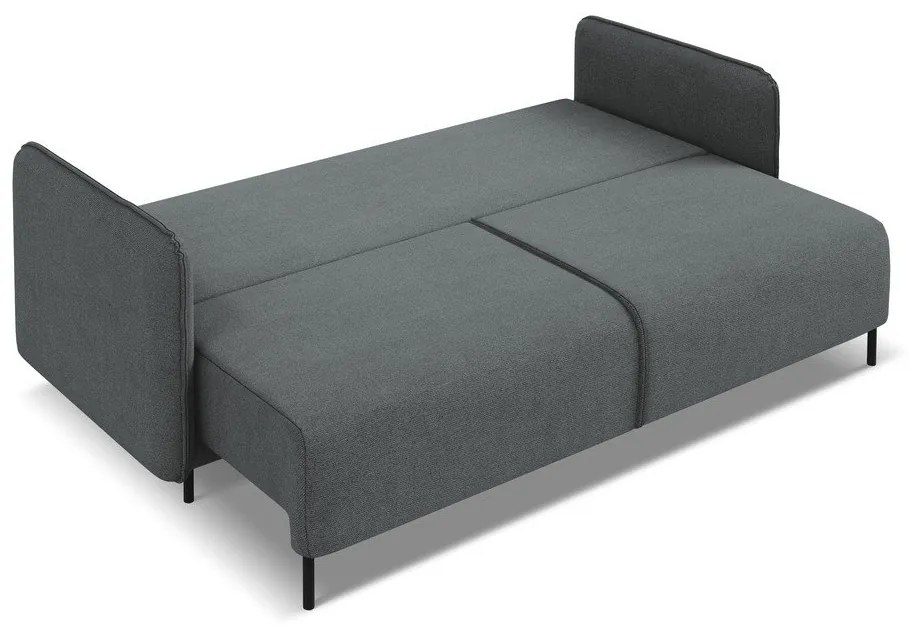 Canapea gri închis extensibilă/cu spațiu de depozitare 226 cm Luana – Makamii