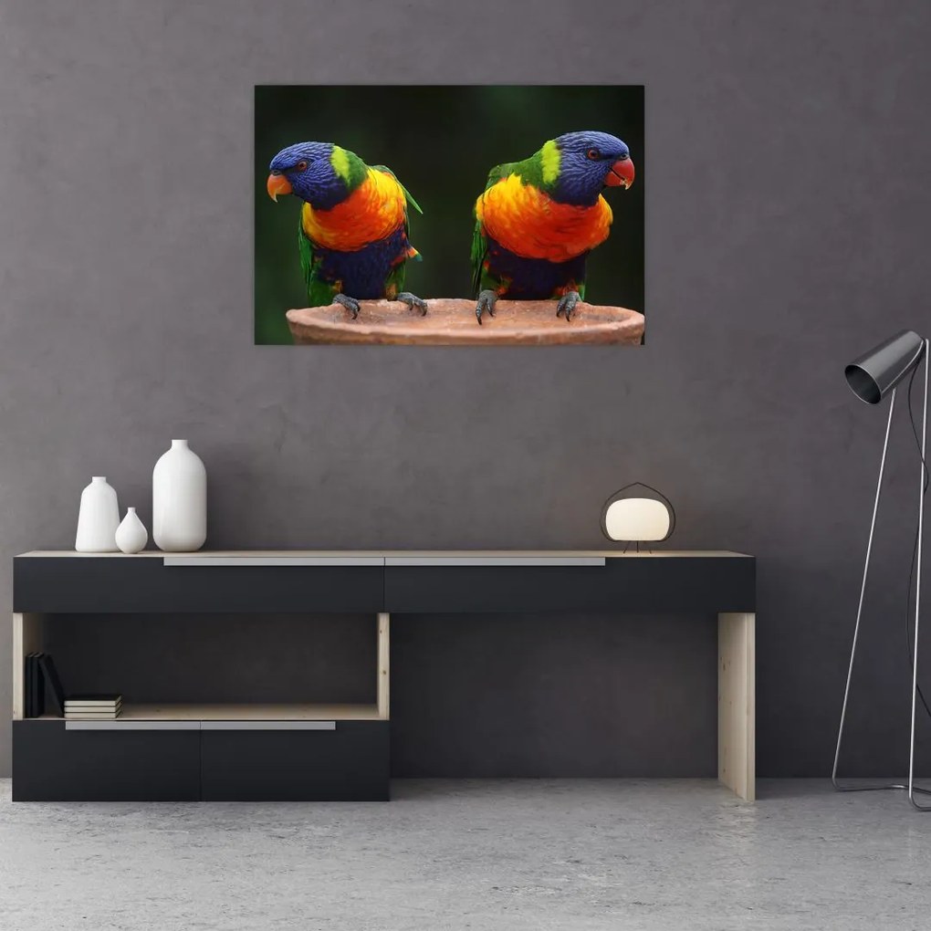 Tablou cu papagali (90x60 cm)