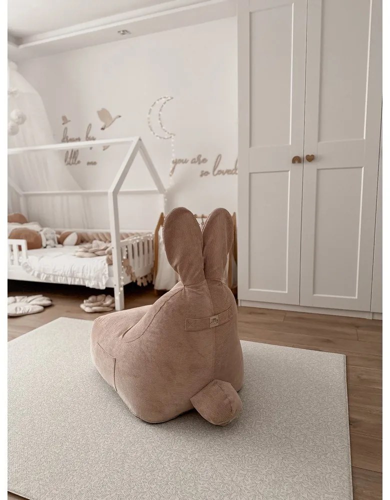 Fotoliu puf pentru copii roz deschis Funny Bunny – The Brooklyn Kids