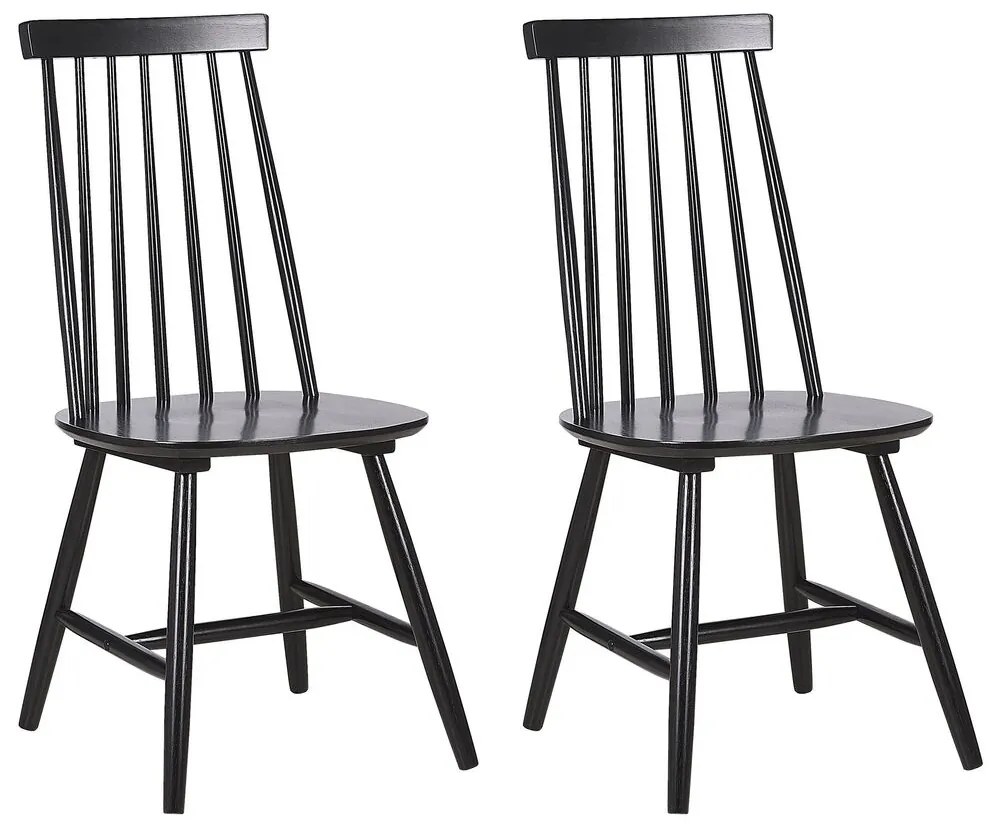 Set 2 buc. scaune pentru sufragerie Burank (negru). 1009960