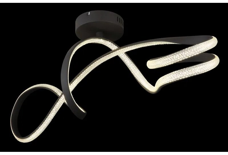 Plafoniera neagra LED 4000K SWIRL