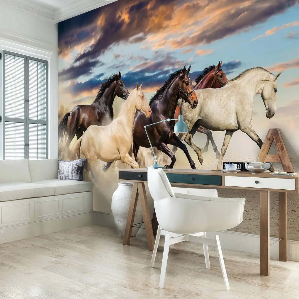Fototapet - Galopul mustangilor (152,5x104 cm)