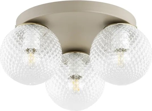 Brilagi - Plafonieră STELLA 3xE27/60W/230V Ø 35 cm bej/auriu