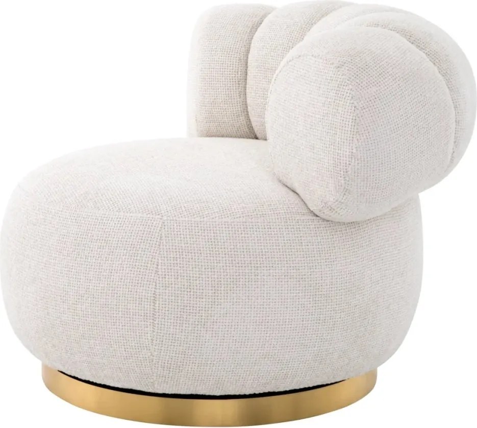 Fotoliu pivotant design elegant LUX Phedra, Lyssa off-white