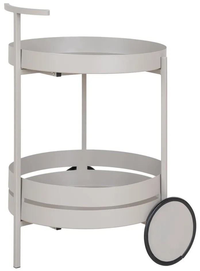 Cărucior Beja, oțel, gri, 2 rafturi 40x49,5x61 cm