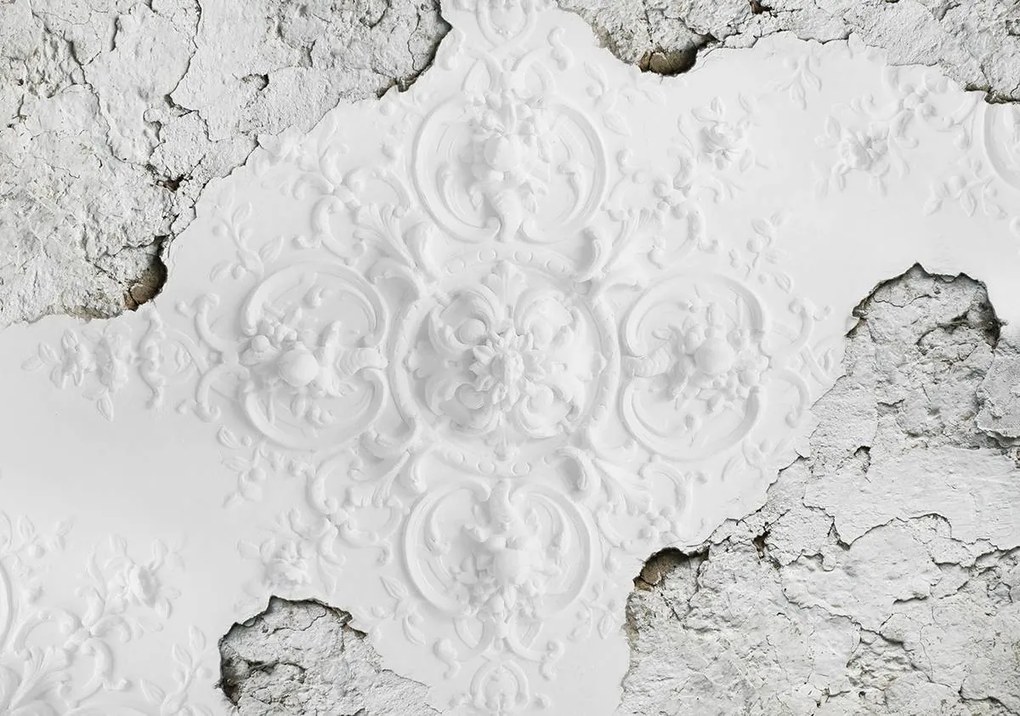 Fototapet - Relief pe perete risipit (254x184 cm)