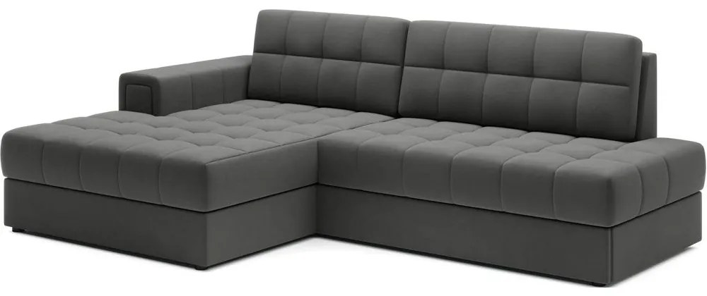 Colțar taupe extensibil cu tapițerie din catifea (cu colț pe partea stângă/cu șezlong) Blezalt – ELTAP