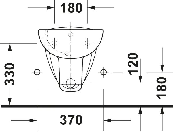 Duravit D-CODE 22571500002 - Bide suspendat, ceramică, alb lucios
