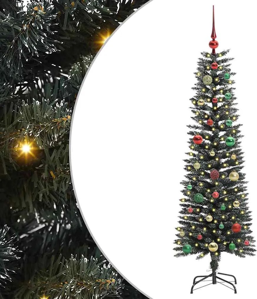 vidaXL Brad de Crăciun artificial Verde 150 cm PVC și Plastic și Oțel