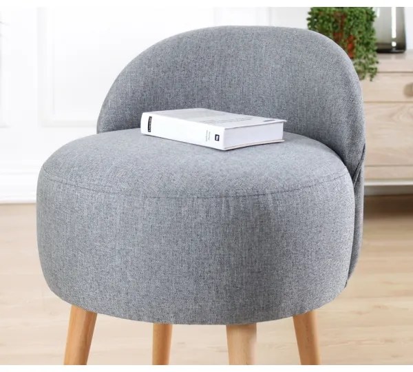 Taburet NIKI, Ø 46 cm, gri