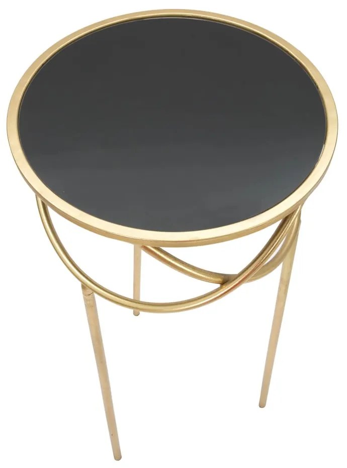 Măsuță auxiliară rotundă cu blat din sticlă ø 40 cm Ring – Mauro Ferretti
