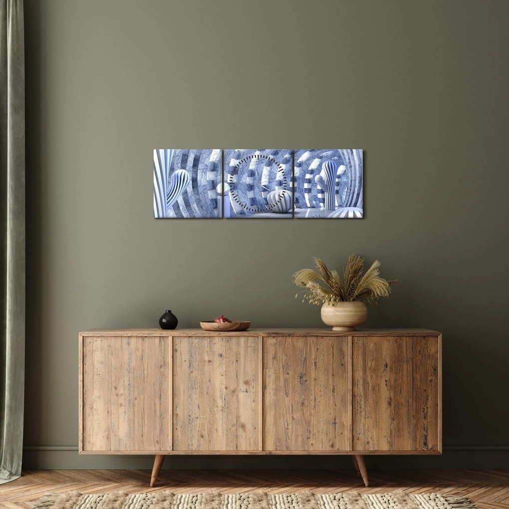 Tablou - 3D Abstract (cu ceas) (90x30 cm)