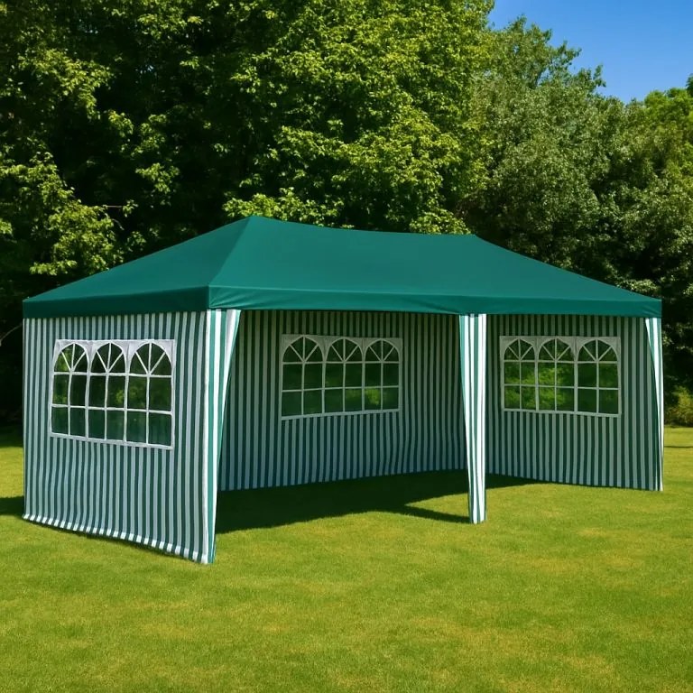 Cort de petrecere în grădină 3 x 6 m, verde