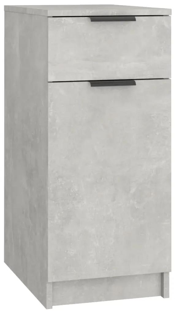 811506 vidaXL Dulap de birou, gri beton, 33,5x50x75 cm, lemn prelucrat