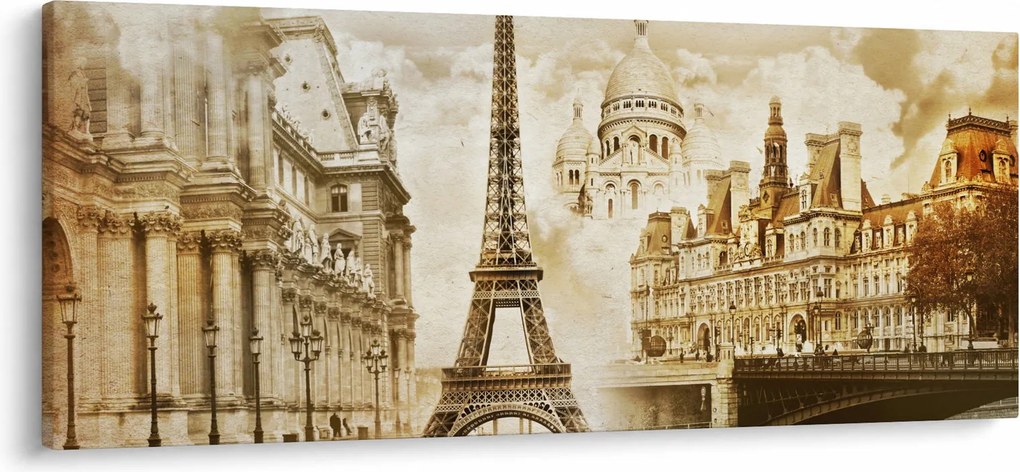 Tablou - Monumente din Paris (120x50 cm)