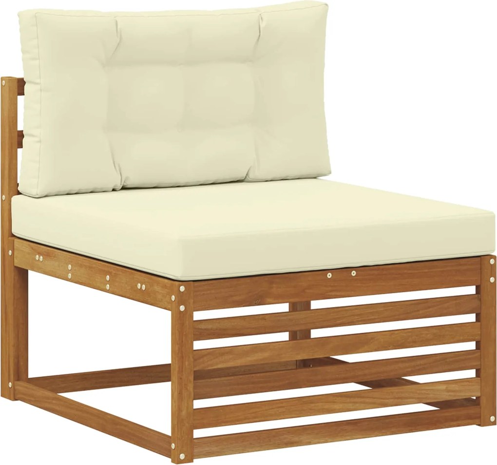vidaXL Canapea centrală pentru exterior Lemn Solid de Acacia natural