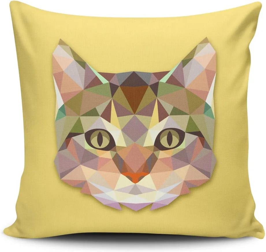 Față de pernă cu adaos de bumbac Cushion Love Cat, 45 x 45 cm