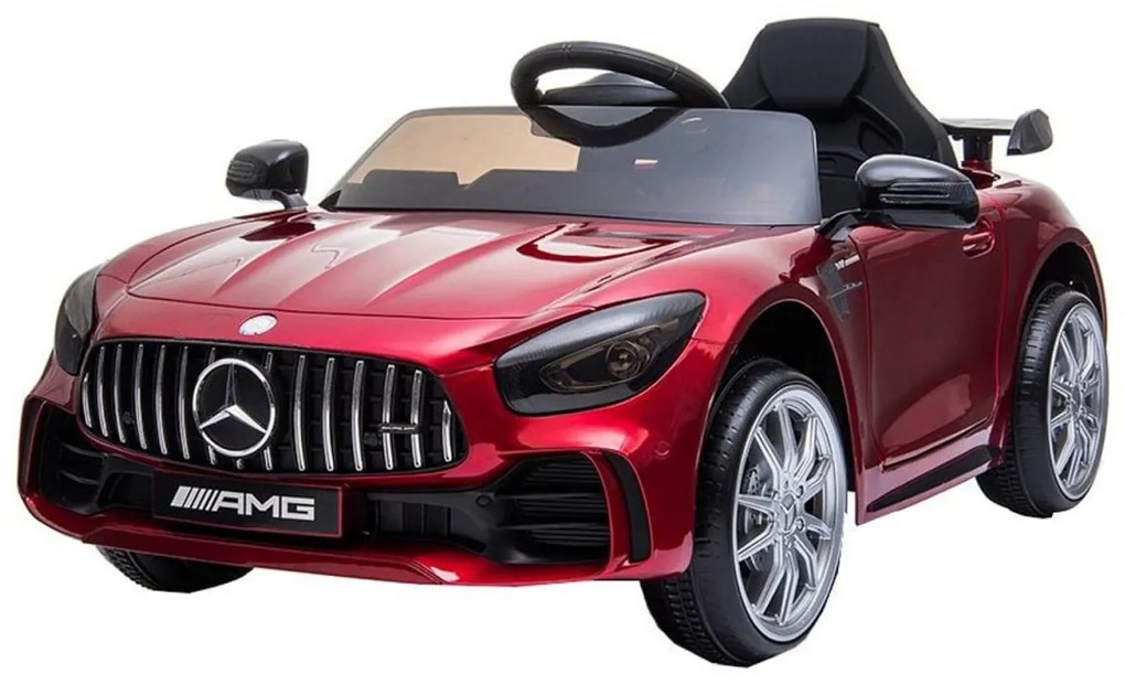 Masinuta Electrica cu acumulator pentru copii NOVOKIDS™ Mercedes AMG GTR , Roti din Cauciuc EVA, 3-8 ani , usi cu deschidere , Baterie12V, 2 Viteze,