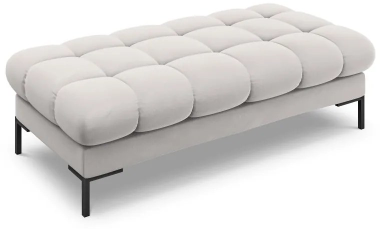 Banca tapitata Bali velvet/picioare negre – L133 x l62 x h41