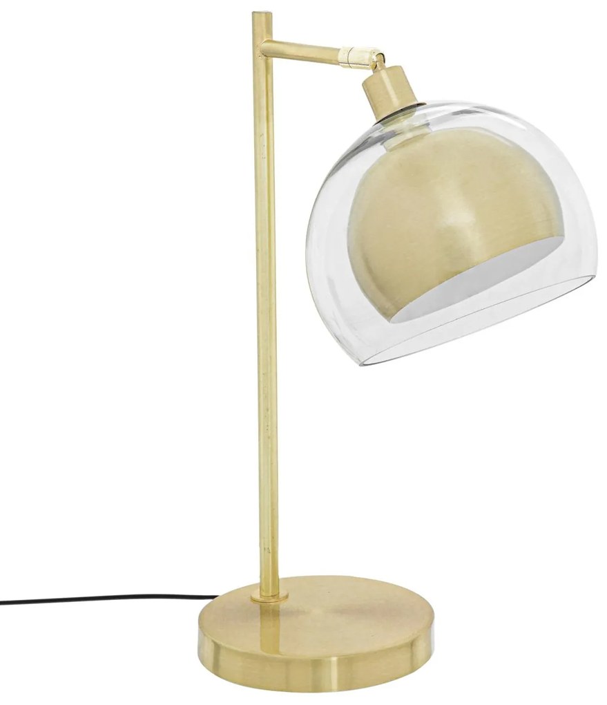 Veioza Glamour gold, metal si sticla, 48 cm