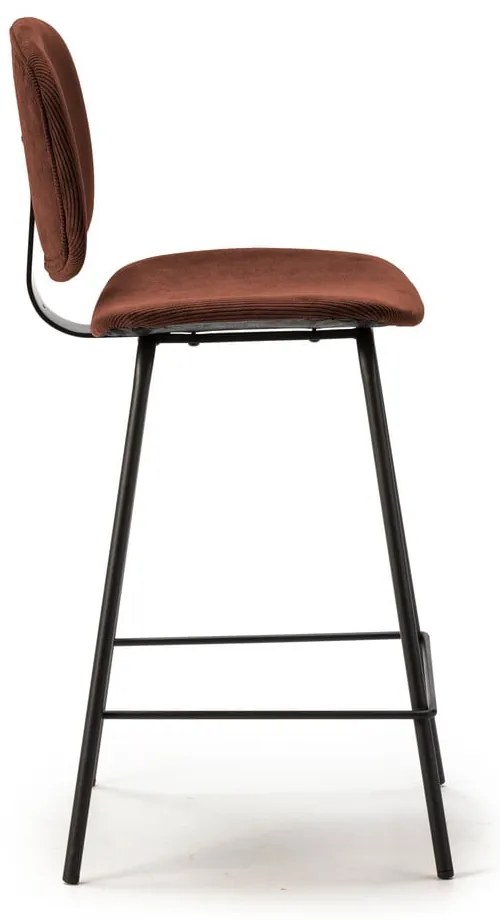 Scaune de bar burgundy 2 buc. (înălțime șezut 64 cm) Arus – Marckeric