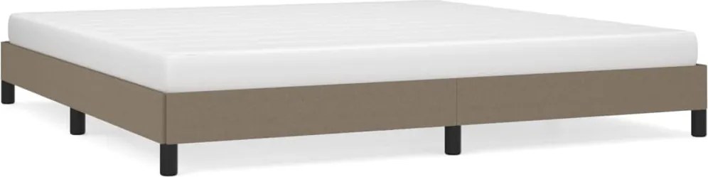 vidaXL Cadru de pat fără saltea, gri taupe, 200x200 cm, textil