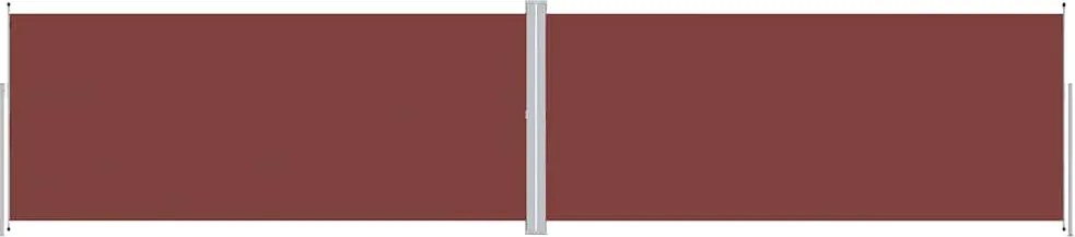 vidaXL Copertină laterală retractabilă, maro, 220x1000 cm