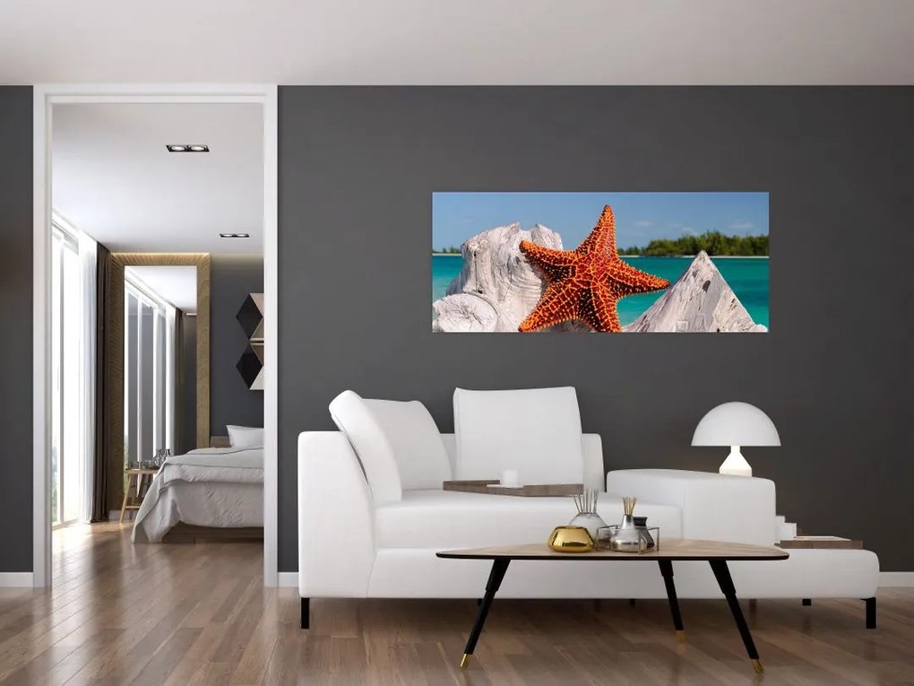 Tablou cu stea de mare (120x50 cm)