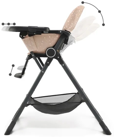 Scaun de masă pentru copii KINDERKRAFT FOLDEE roz