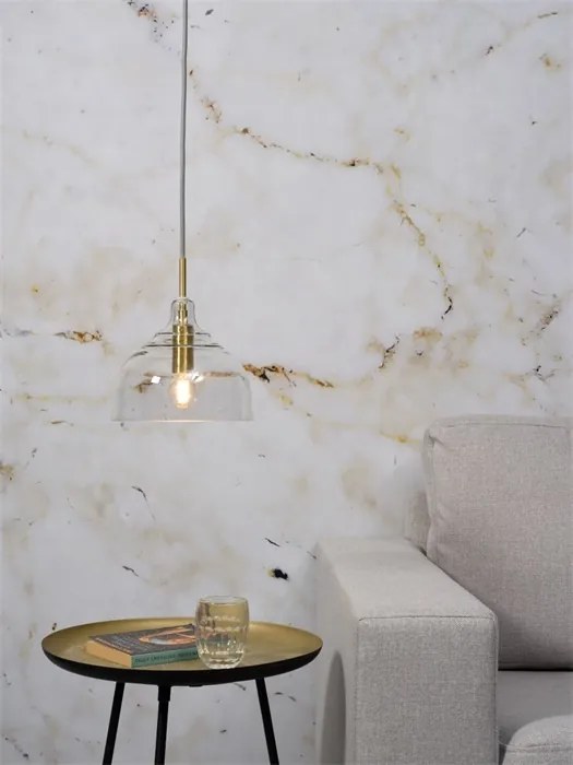 Lustra, Pendul elegant din sticla Brussels transparent/gold, round