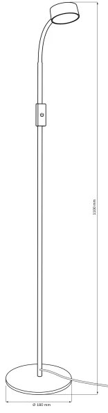 Lampadar LED dimabil BRUNO LED/3W/230V 3000/4000/6500K negru