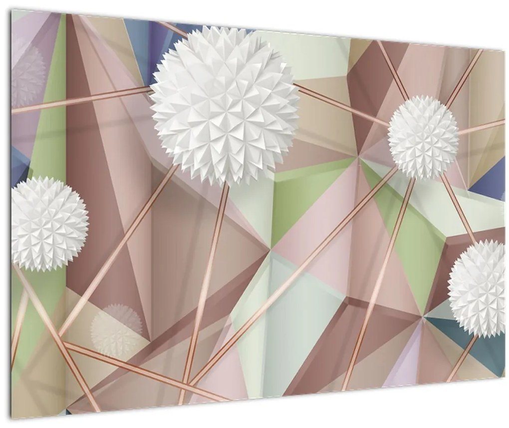 Tablou - 3D abstract culori pastel (90x60 cm)